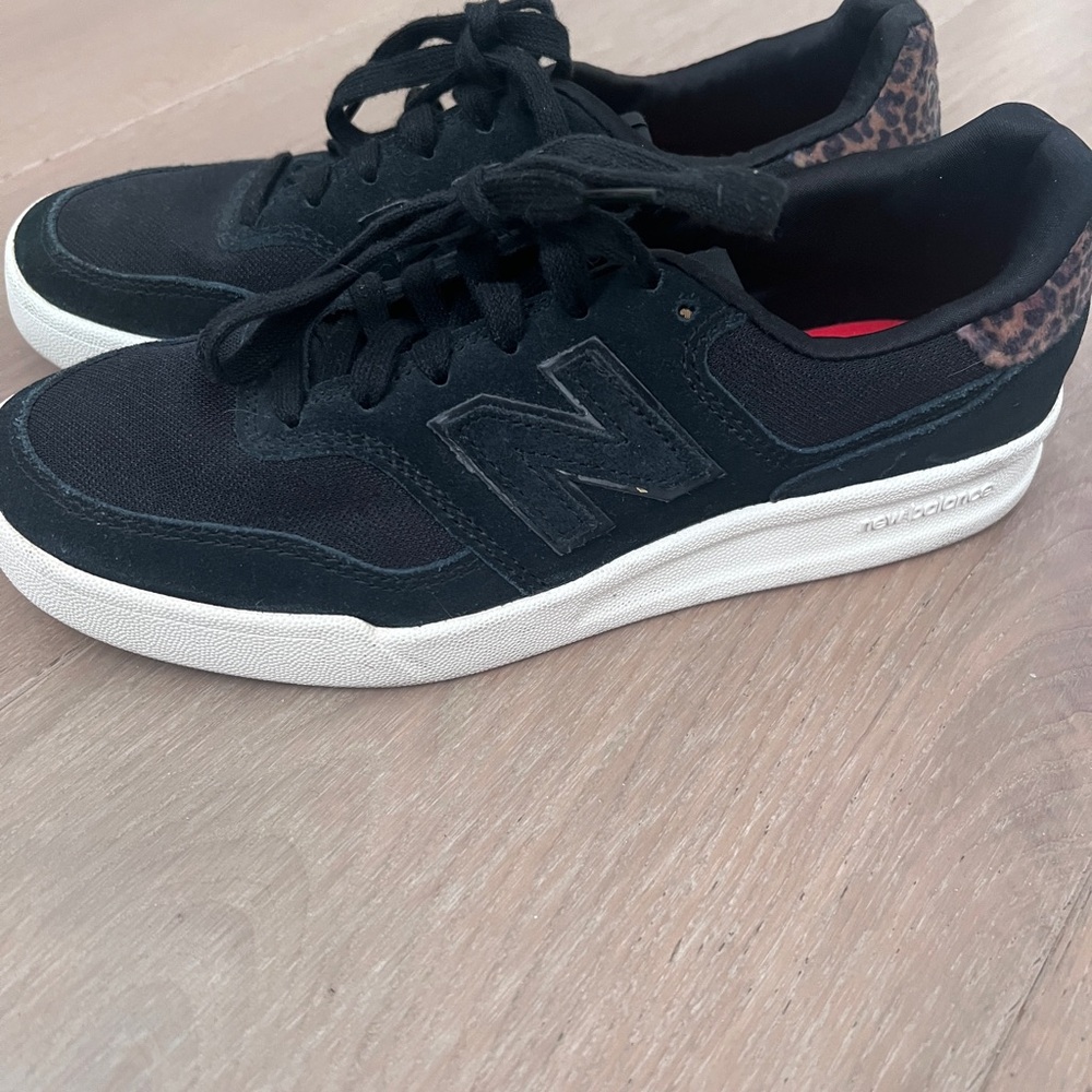 New Balance Black and Leopard Athletic Shoes
